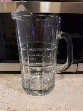 Glass Beverage Pitcher with Handle - Clear